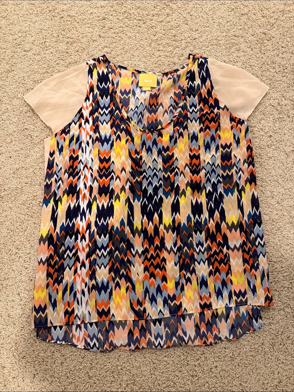 Maeve 100% silk high low shirt from Anthro!- LRG